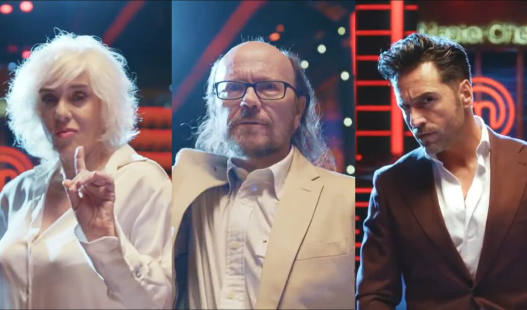 Anabel Alonso, Santiago Segura y David Bustamante en 'MasterChef Celebrity Legends'