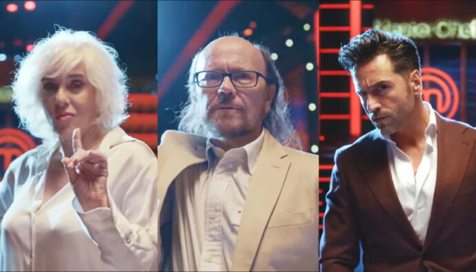 Anabel Alonso, Santiago Segura y David Bustamante en 'MasterChef Celebrity Legends'