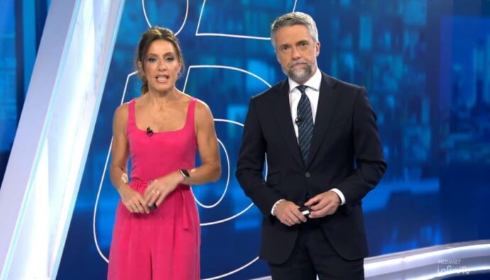 Ángeles Blanco y Carlos Franganillo en 'Informativos Telecinco'