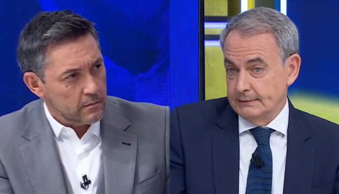 Javier Ruiz y José Luis Rodríguez Zapatero en 'Mañaneros 360'