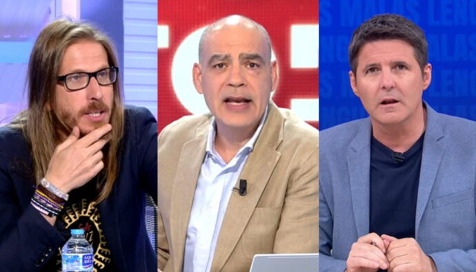 Pablo Fernández, Nacho Abad y Jesús Cintora