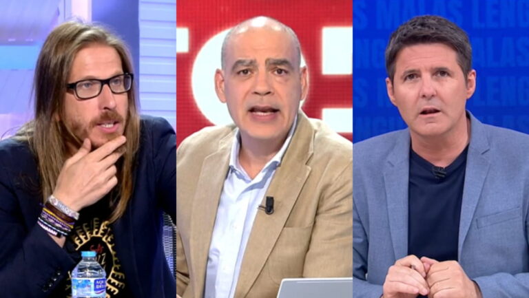 Pablo Fernández, Nacho Abad y Jesús Cintora