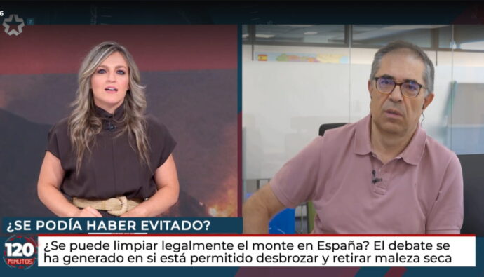 Lorena Cano y un ingeniero experto en montes en '120 minutos'