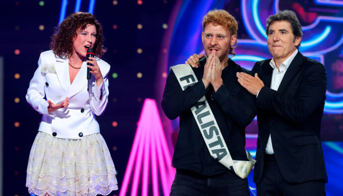 María Parrado, J Kbello y Manel Fuentes, en la gala 13 de 'Tu cara me suena 13'