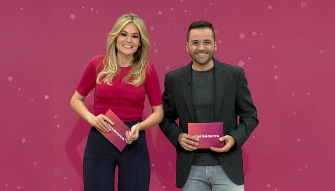 Rocío Delgado y Bernardo Montaña en 'O Termómetro' de TVG