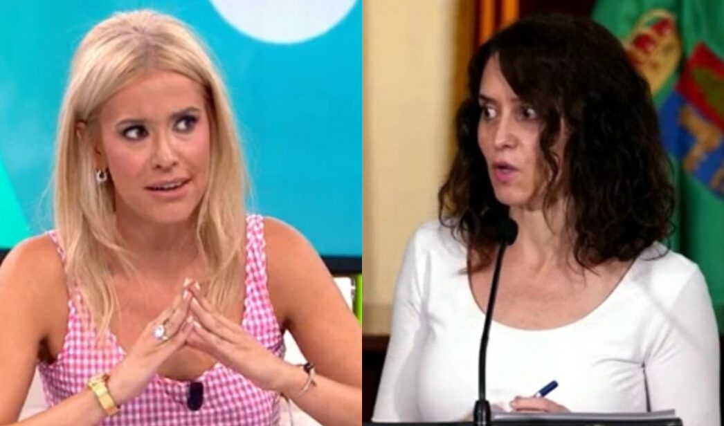 Afra Blanco e Isabel Díaz Ayuso.