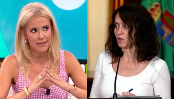 Afra Blanco e Isabel Díaz Ayuso.