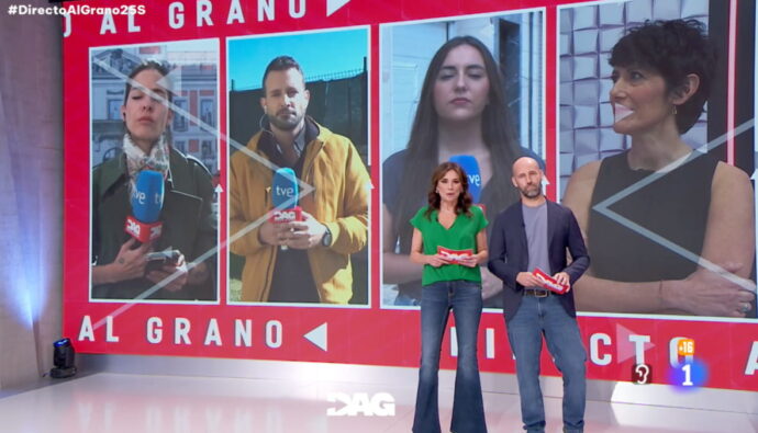 Elena Gómez Godessart durante una conexión en directo con 'Directo al grano'