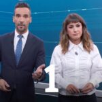 Lluis Guilera y Marina Ribel en el 'Telediario fin de semana'