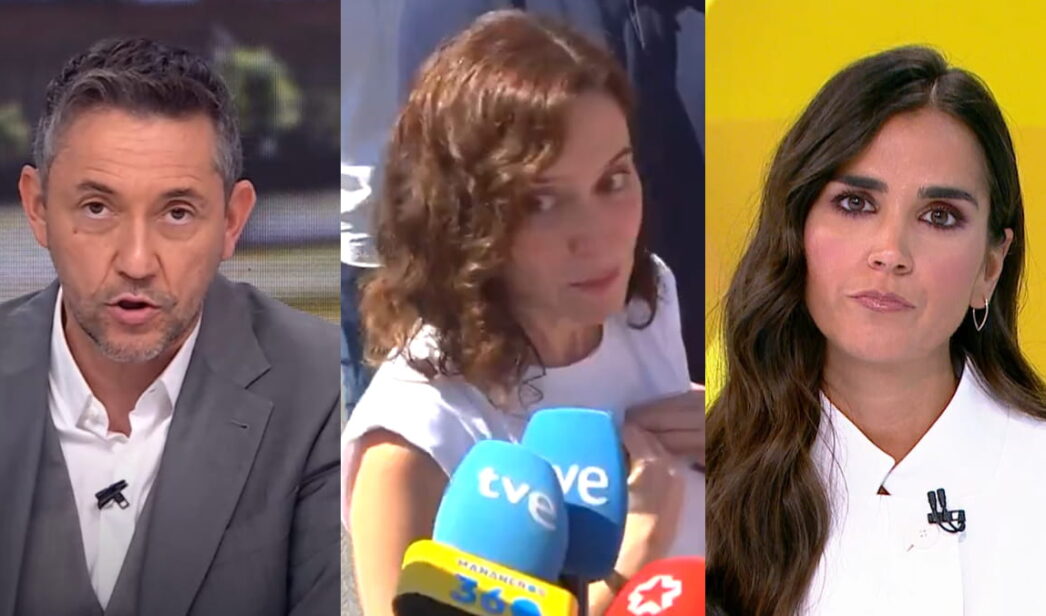 Javier Ruiz, Isabel Díaz Ayuso y Beatriz Zamorano