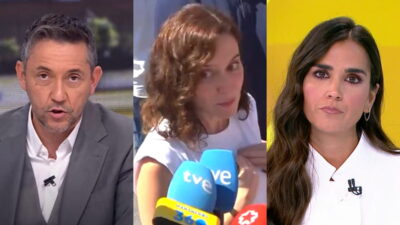 Javier Ruiz, Isabel Díaz Ayuso y Beatriz Zamorano