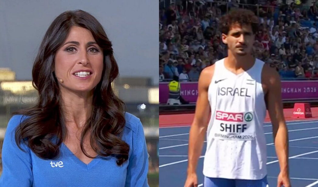 Lourdes García Campos y el atleta israelí Omar Siff