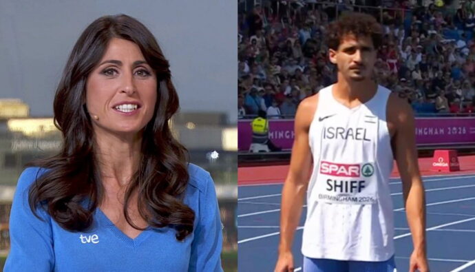 Lourdes García Campos y el atleta israelí Omar Siff