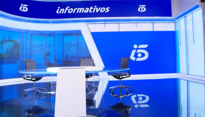 Plató de 'Informativos Telecinco'