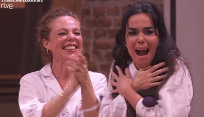 Silvia Marty y Beatriz Luengo en la final de 'Maestros de la costura celebrity'.