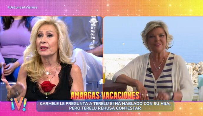 Terelu Campos y Rosa Benito en 'De lunes a viernes'.
