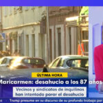 Silvia Intxaurrondo en la cobertura del desahucio de Maricarmen