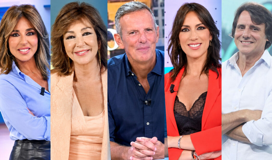 Ana Terradillos, Ana Rosa Quintana, Joaquín Prat, Patricia Pardo y Ion Aramendi