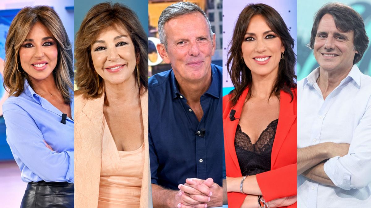 Ana Terradillos, Ana Rosa Quintana, Joaquín Prat, Patricia Pardo y Ion Aramendi