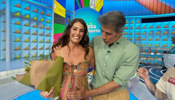 Laura Moure y Jorge Fernández en 'La ruleta de la suerte'