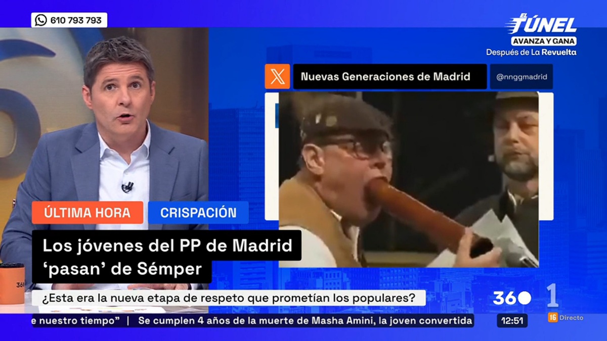 Jesús Cintora en 'Mañaneros 360' y la burla de los jóvenes de Ayuso a la entrevista de Sánchez en 'El Intermedio'
