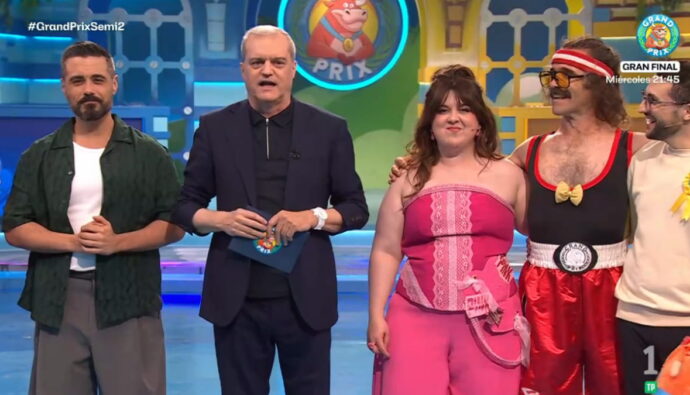 Gorka Rodríguez, Ramón García, LalaChus y Wilbur en 'El Grand Prix'