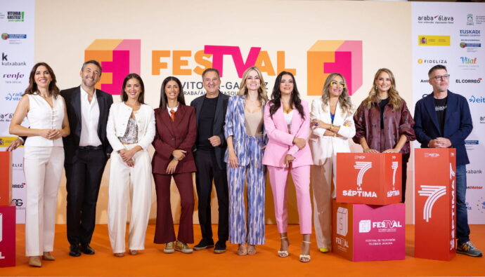 Los presentadores de La Séptima en la presentación