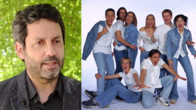 Manuel Ríos San Martín y el elenco de 'Compañeros'