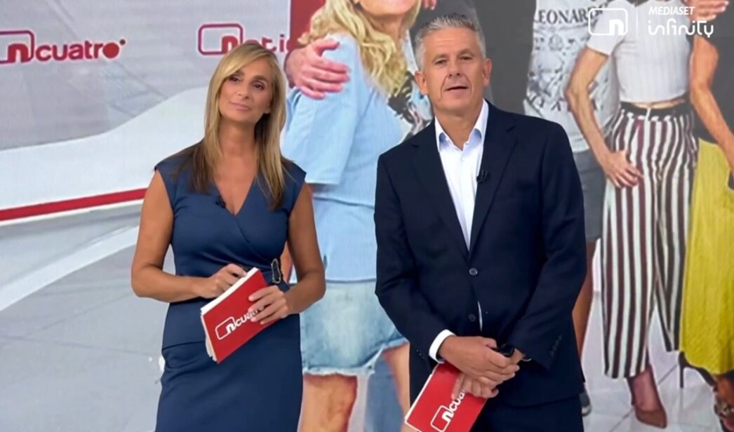 Marta Reyero y Roberto Arce en 'Noticias Cuatro'.