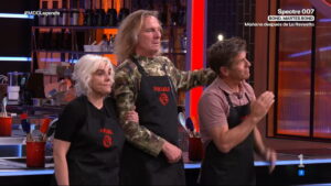 Anabel Alonso, Pocholo Martínez-Bordiú y Manuel Díaz El Cordobés en 'MasterChef Celebrity Legends'