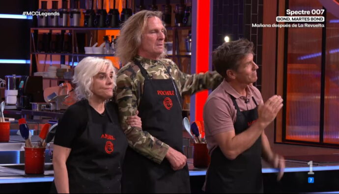 Anabel Alonso, Pocholo Martínez-Bordiú y Manuel Díaz El Cordobés en 'MasterChef Celebrity Legends'