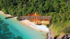 Playa Uva y el logo de 'Supervivientes All Stars'
