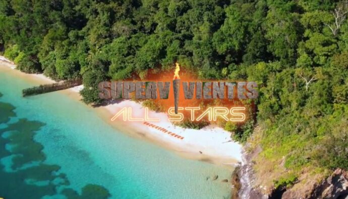 Playa Uva y el logo de 'Supervivientes All Stars'