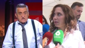 El Gran Wyoming e Isabel Díaz Ayuso.