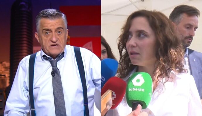 El Gran Wyoming e Isabel Díaz Ayuso.