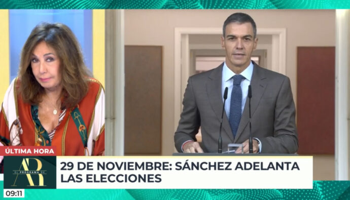 Ana Rosa Quintana, ante el adelanto electoral anunciado por Sánchez